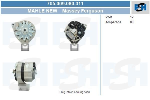 Lichtmaschine Massey Ferguson 80A, 705009080, LRA03545, 286655, 11203564