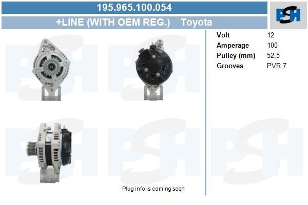 Lichtmaschine Lexus RX, 100A, 195965100, 1042102070, 1042104470, 1042104471