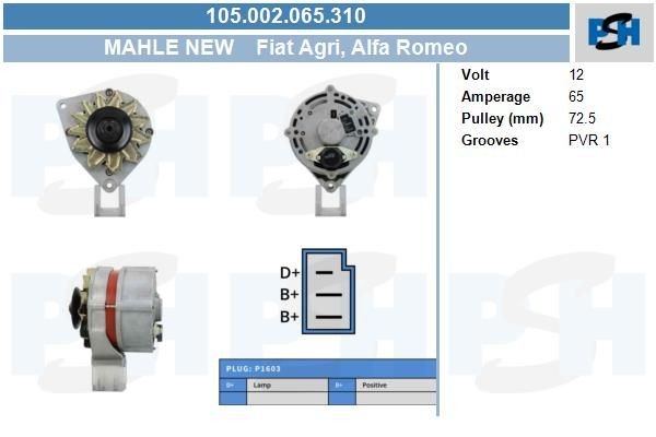 Lichtmaschine  Alfa Romeo 33, 0120488118, 0120488119, 0120489479, 0120489480