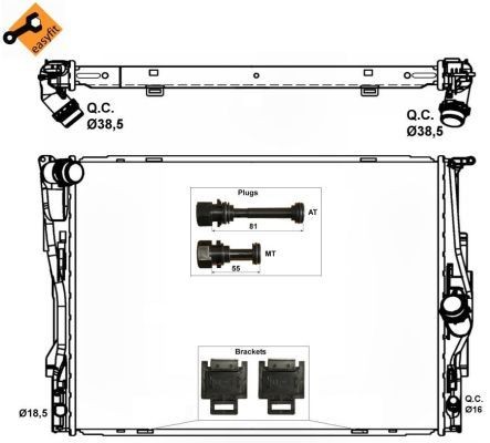 Wasserkühler BMW 116i, 118i, 120i, 325i, 130i, Z4 Roadster 17117542199, 17117562079, 17117564654,