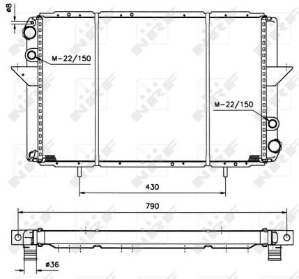 Wasserkühler Renault Master 7700726932, 7700741062, 7700745110