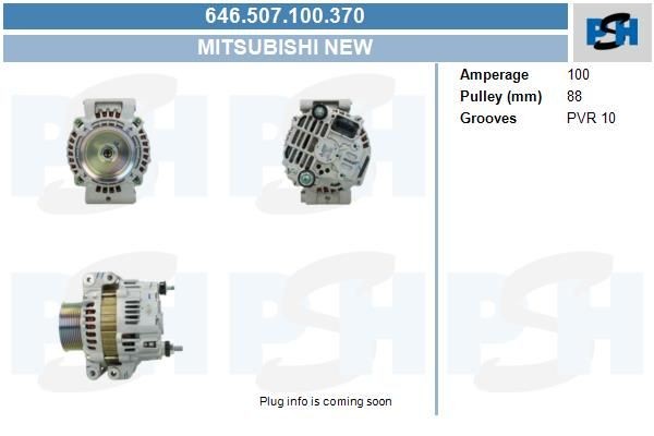 Lichtmaschine Caterpillar 100A, 646507100, A4TR6091AM, A4TR6091AT,