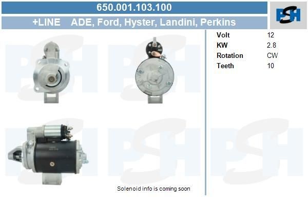 Starter Opel Signum, Vectra; Proton Persona, Toyota Hilux, Hiace; 2.8 kw 3542185M92 ,3546391M91, 35