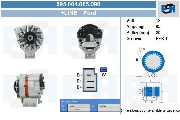 Lichtmaschine Ford 65A, 0120489956, 0120489957, 0120489958, 0120489959