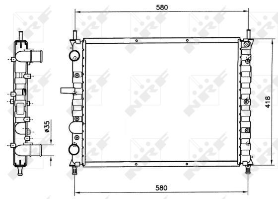 Wasserkühler Fiat Brava, Bravo, Marea 1301FR, 1301GA, 1301GB