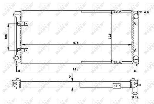 Wasserkühler VW Golf, Jetta, Scirocco 1245000403, 1245002003, 1245002303, 1245004903, A1245002003