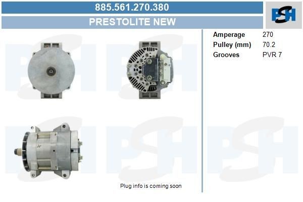 Lichtmaschine Rosenbauwer 270A, 885561270, A0014944PA, A0014947PA, A0014949GH