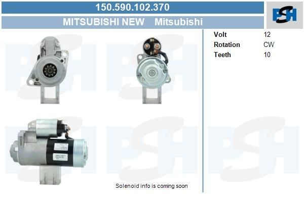 Starter Mitsubishi ASX, Lancer, Outlander; ,, , , 150590102, DRS0707, 1810A125, M001TA0371