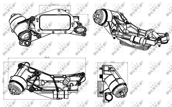 Ölkühler Chevrolet Trax, Opel Astra H, Zafira 25199751, 5650364, 93186324