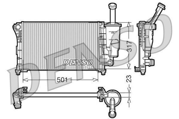 Kühler, Motorkühlung FIAT PANDA (169) 1.2 (2003 - ), 46798741