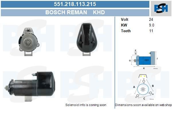 Starter KHD 9.0 kw 01510009 ,120651, A72580, , 0001510006, 0001510009, 551218113, 30086