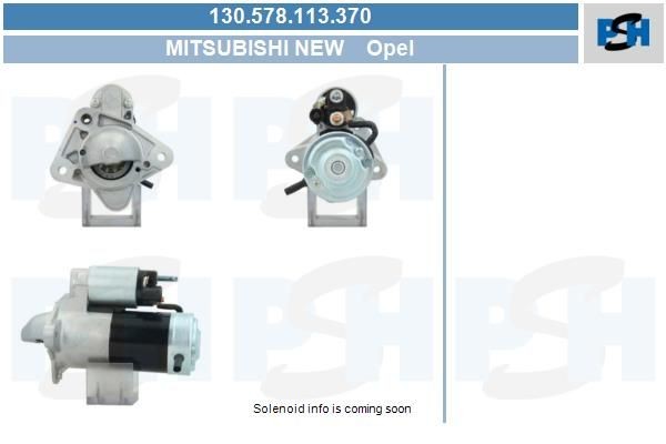 Starter Opel Insignia, Zafira; 1.9 kw 95520367, 130578113, 1202391, 1202530, M001T31471