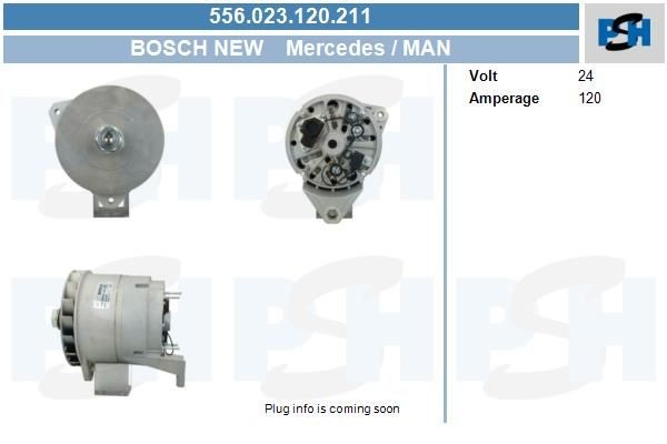 Lichtmaschine Setra Series 400, 120A, 0120689518, 0120689531, 0120689545, 0120689557