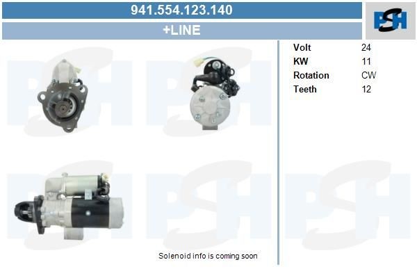 Starter Komatsu 11 kw 30474 ,6008638111, CST50616AS, CST50616GS, 941554123, 02232052, 0230008060, 02