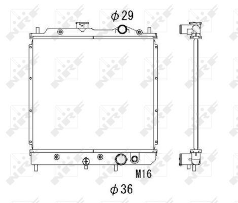 Wasserkühler Misubishi Colt, Lancer MB538530, MB538540, MB660386