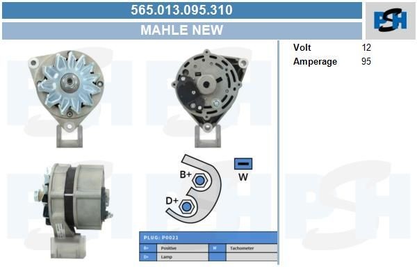 Lichtmaschine Deutz 95A, 565013095, 01183866, 04123605, 04124782