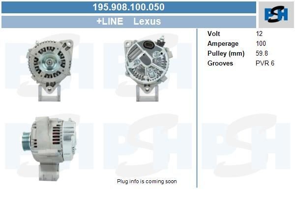 Lichtmaschine Toyota 100A, ATA519, 195908100, 1002116390, 1002116440