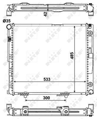 Wasserkühler Mercedes 200D-300TD W124 84- 45199AA090, 45199AA120, 45199AA200