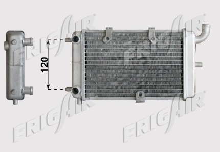 Kühler Wasserkühler für Malaguti Madison 250 ccm Motor - Roller passend zu folgender Oe. Nummer 1080