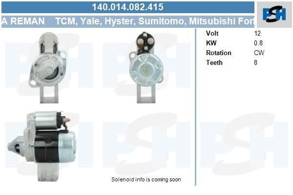 Starter Mitsubishi 0.8 kw 489318400D ,489318400E, FESE18400, FFSN18400, AMS181, 140014082, 489318400