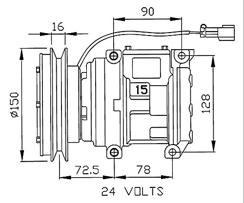 Klimakompressor Komatsu PC Series, 1959118990