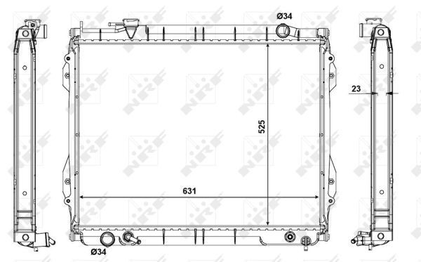 Wasserkühler Toyota Tacoma 3.4i 01-1995> 1641000022, 1641007060, 1641007061