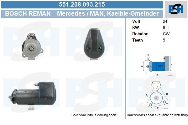 Starter Mercedes 9.0 kw 91157091 ,1206481, 6104085, A72640, 0001510025, 0021519201, 551208093, 30133