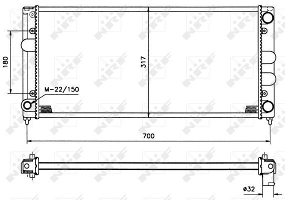 Wasserkühler VW Passat 88- B6BF15200A, B6BF15200G, B6FN15200, BPD315200H, ZL0115200, ZL0115200A, ZL