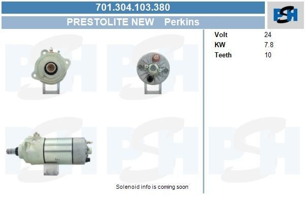 Starter Perkins 7.8 kw CA45F24Y3M ,S115A2416M, S115A243M, LRT611, 701304103, 1321F033, 1321G033, CA4
