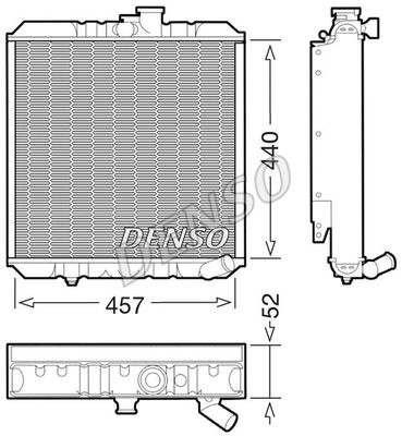 Kühler, Motorkühlung LAND ROVER 88/109 (LR) 2.3 4x4 (LR 88 OL, LR 109 OL) (67-83), 577609, RR022