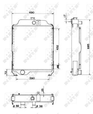 Wasserkuhler John Deere 1520 1630 AT28583 AT29444 AT48171 GTS Fahrzeugteile