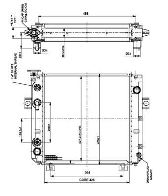 Wasserkühler Yale, Forklift 2043720, 580021191, 8508901