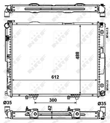 Wasserkühler Mercedes 400 92- 1245000302, 1245001402, 1245005103, A1245000302, A1245001402, A124500