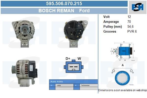 Lichtmaschine Ford Escort, 70A, 0123310029, 0123310053, 9123310029, B120411528