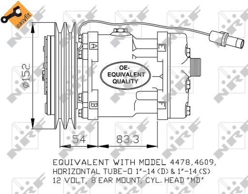 NEU Klimkompressor für Case 956,1056, 1999755C3, 47050714, 86993462