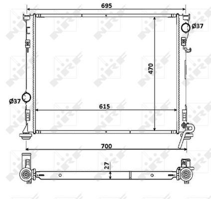 Wasserkühler Chrysler 300 05137691AA, 05137692AA, 05170742AA, 05175367AA, 5137691AA, 5137692AA, 517