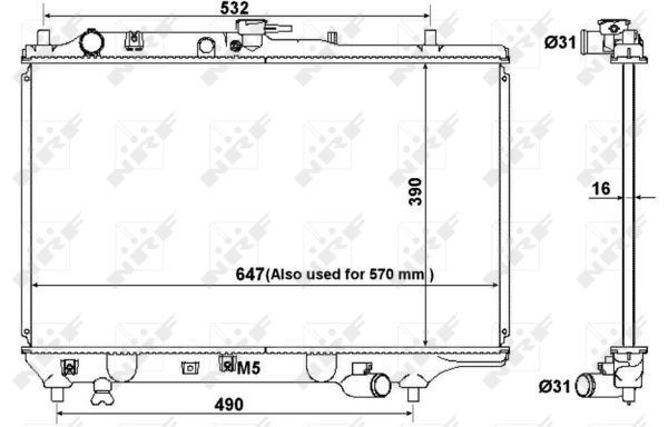 Wasserkühler Mazda 323 85- 1245000503, 1245002403, A1245000503, A1245002403